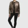 Jacke ANEO Braun Metallic