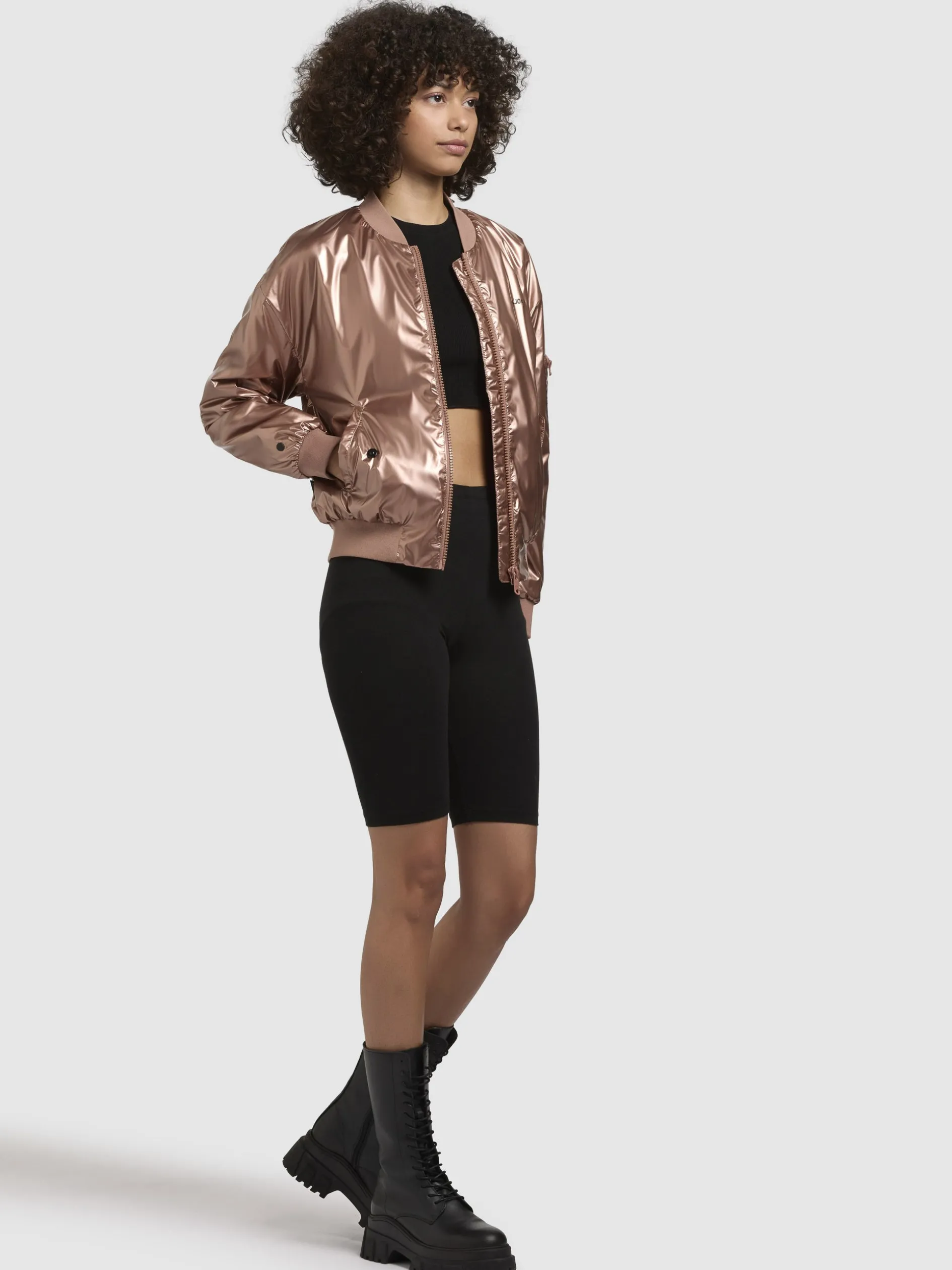 Jacke ANEO Rosa Metallic