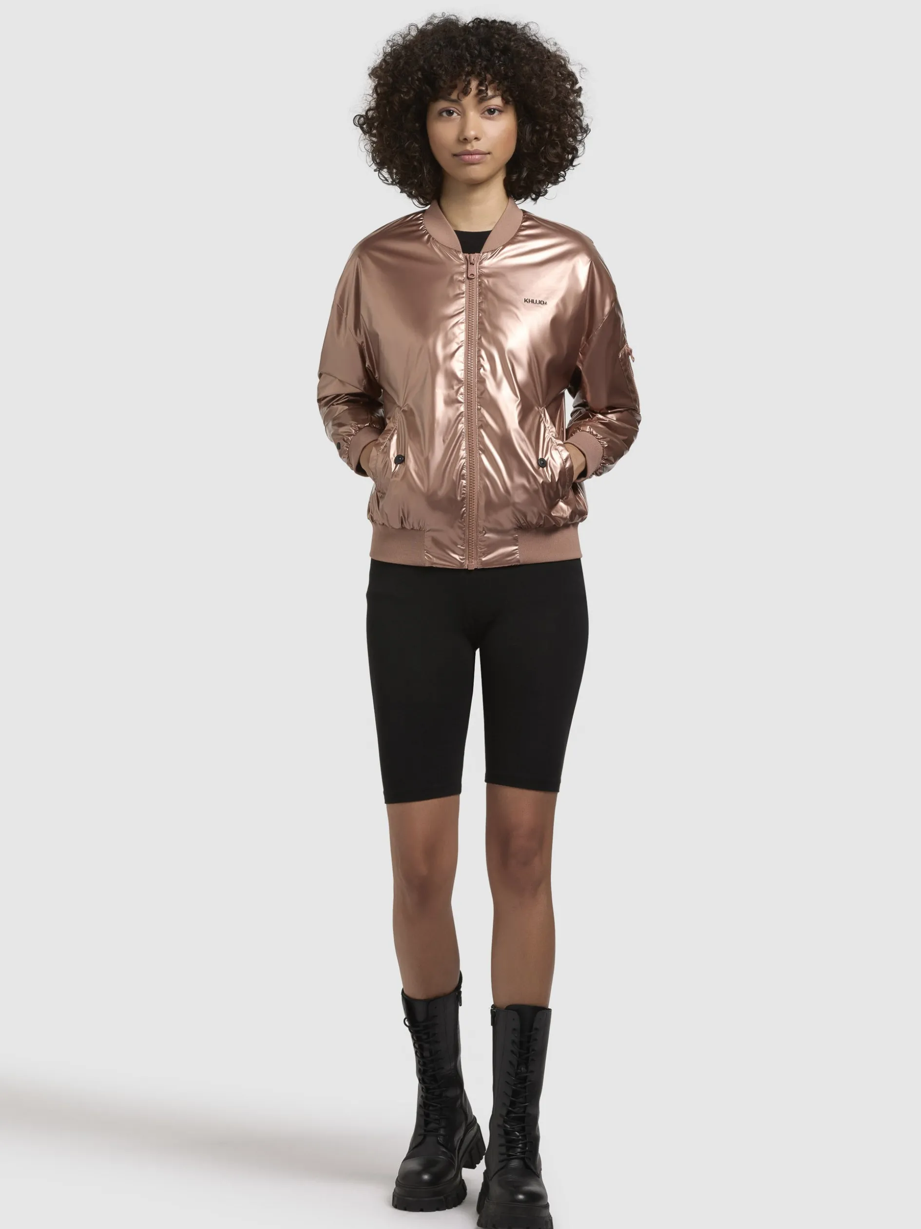 Jacke ANEO Rosa Metallic