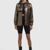 Jacke EVELYN. Braun Metallic