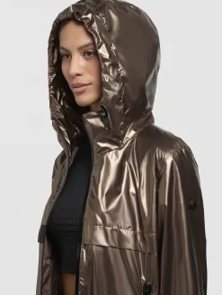 Jacke EVELYN. Braun Metallic