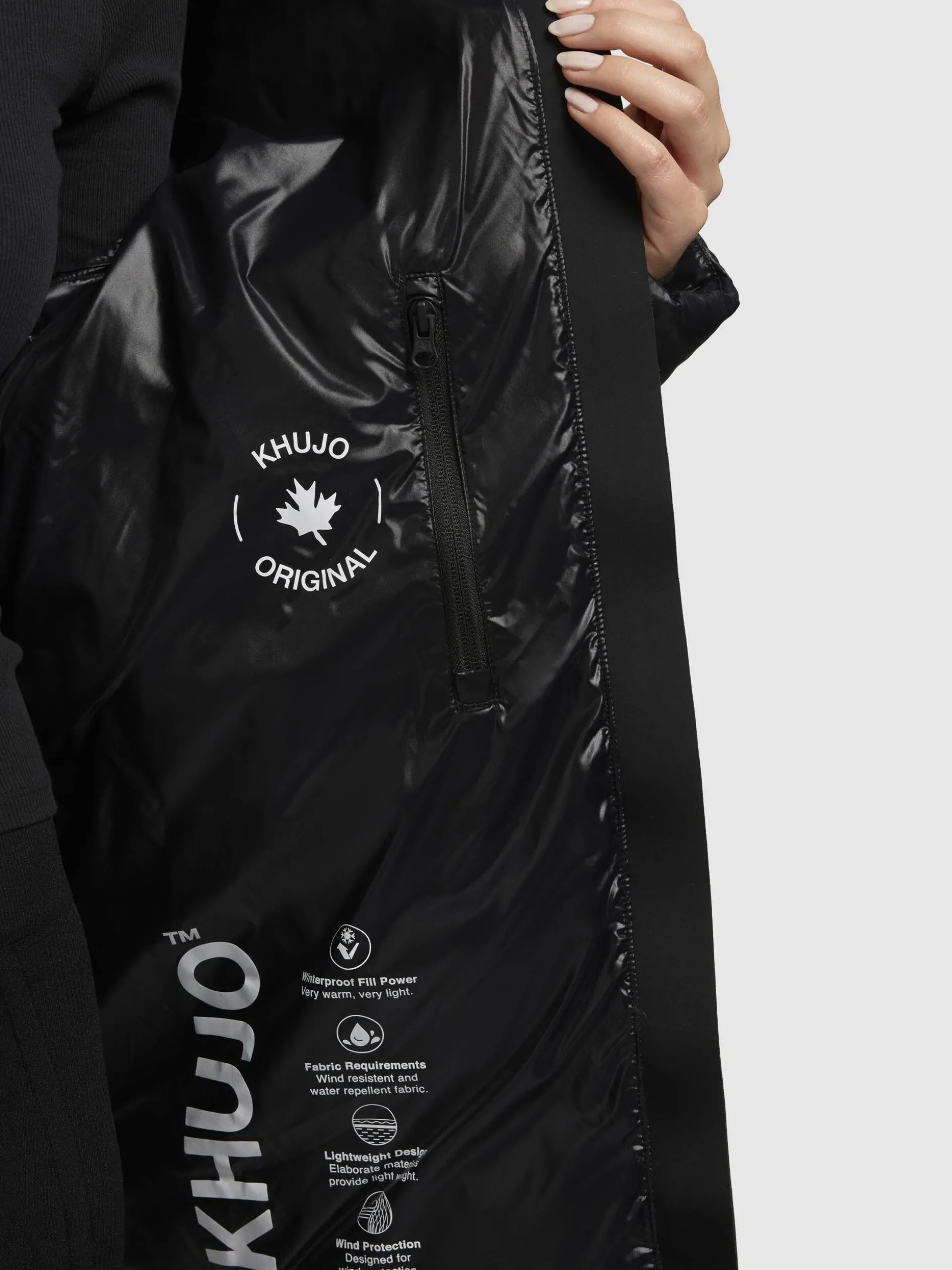 Jacke WORD3 SATIN Schwarz