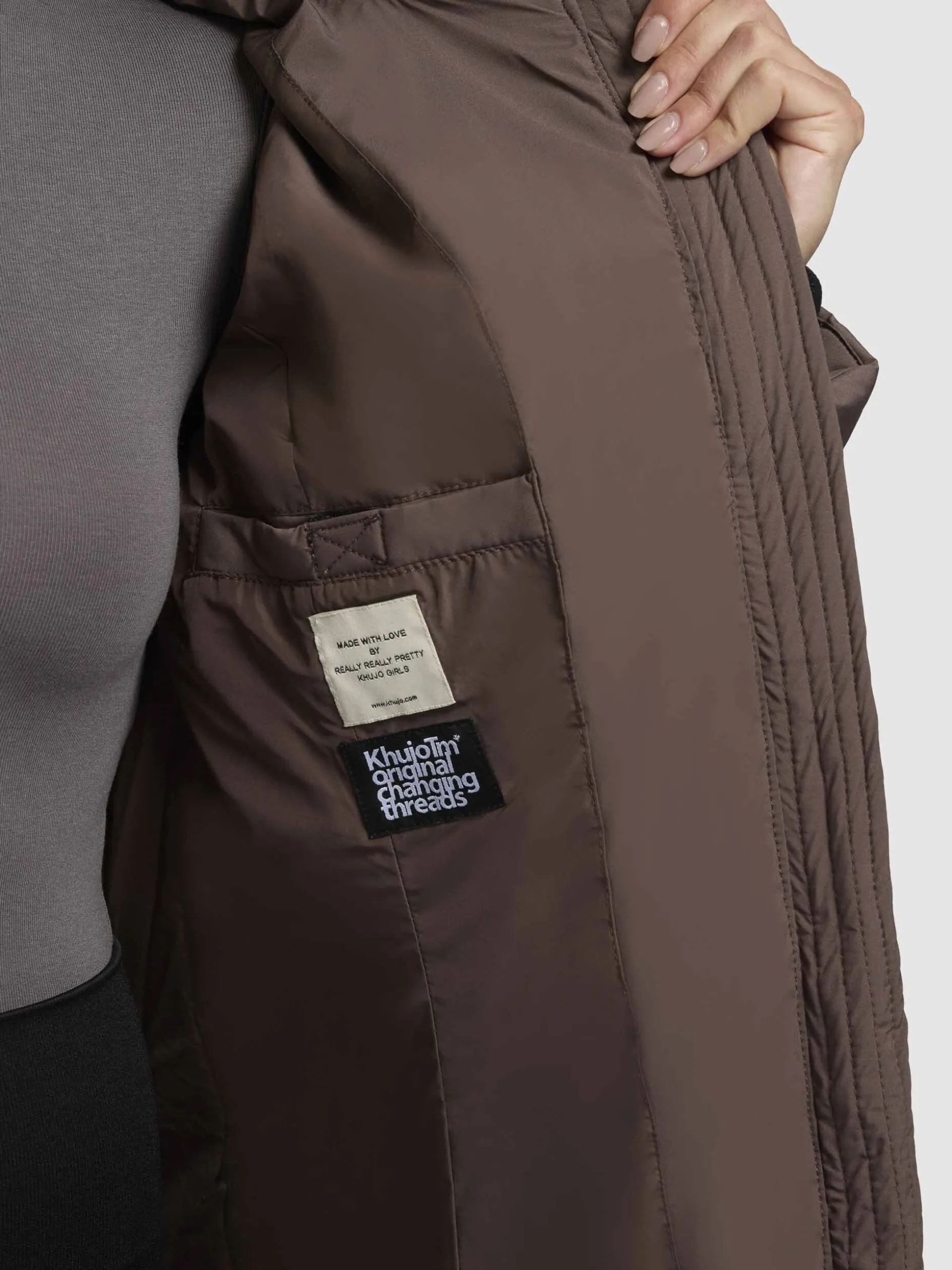 Mantel ARIBAY5 Taupe dunkel