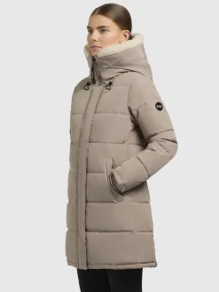Mantel FALTD TEDDY Graubeige