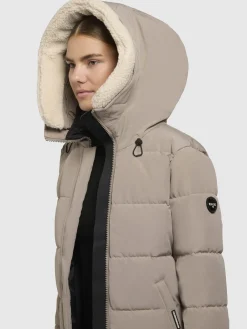 Mantel FALTD TEDDY Graubeige