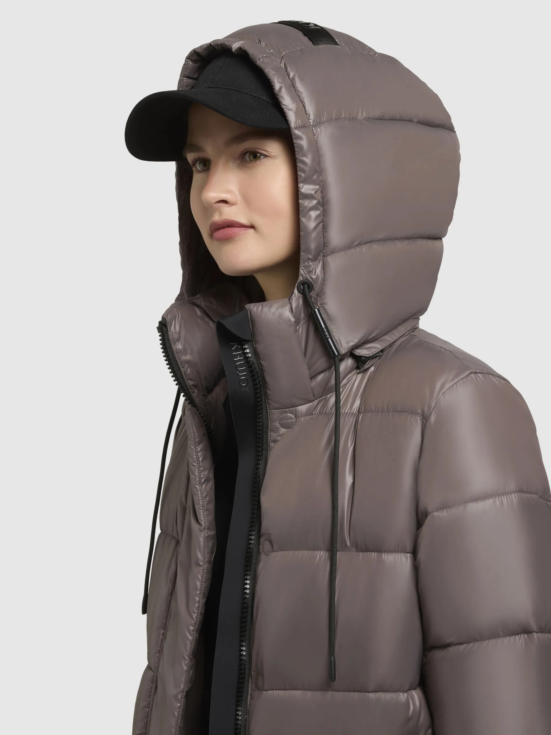 Mantel JULINA3 SATIN Mauve dunkel