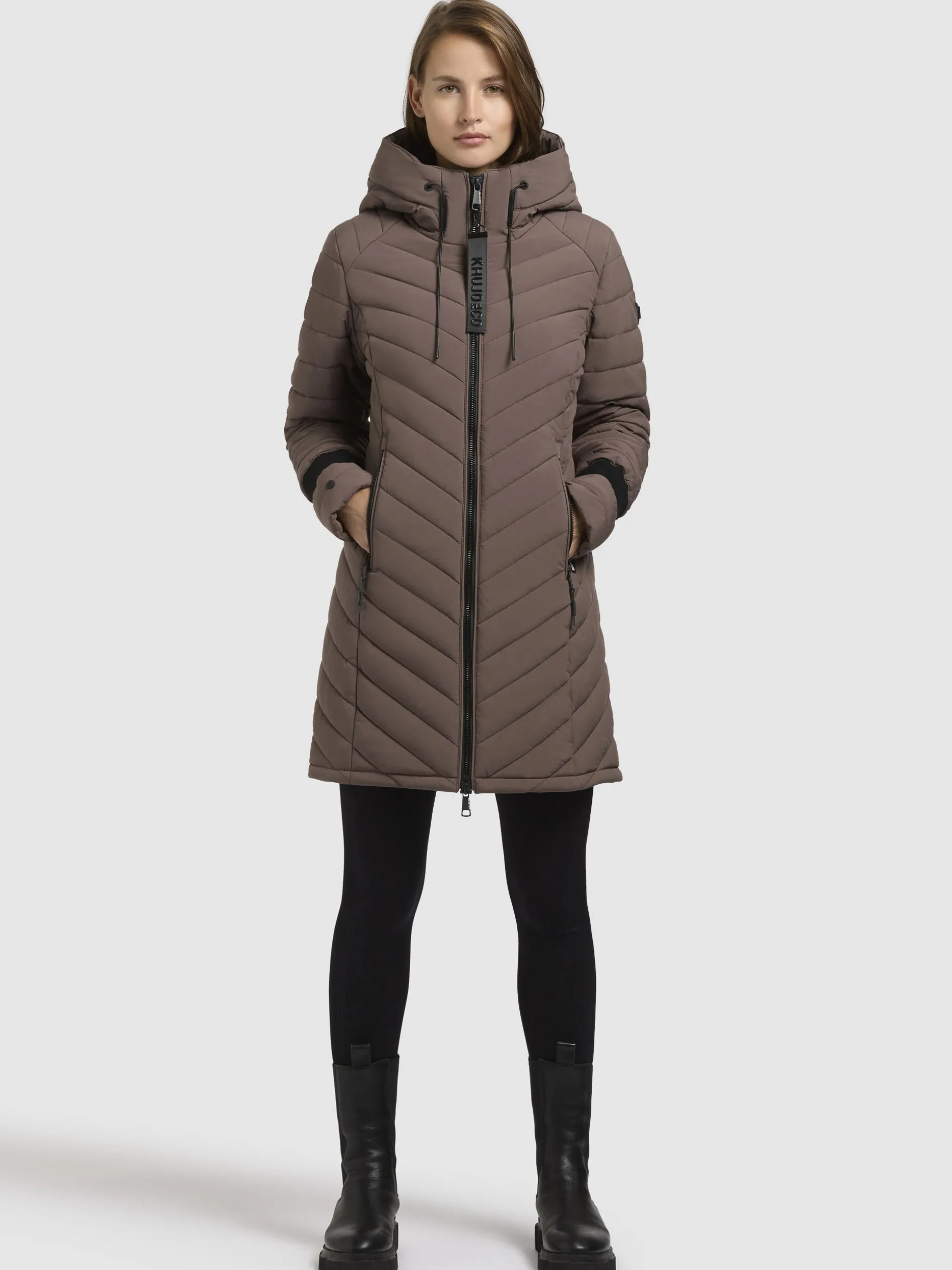 Mantel NITA3 Taupe dunkel