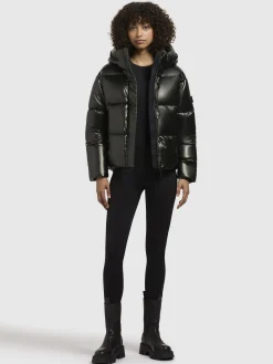 Jacke DEVINA SHINY Dunkelgrün