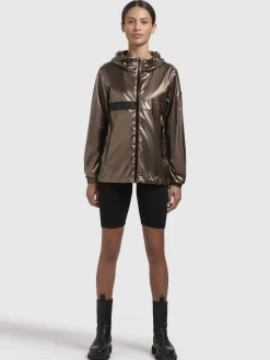 Jacke EVELYN. Braun Metallic
