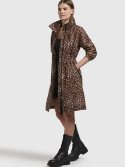 Mantel ERTHE LEO PRINT Braun LEO